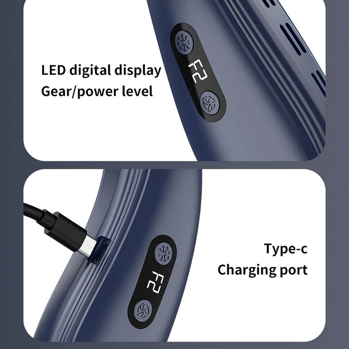 LED display + Type-C fast charging