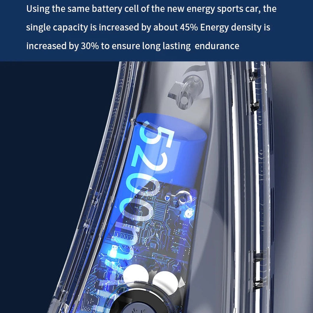 5200mAh battery — all-day cooling