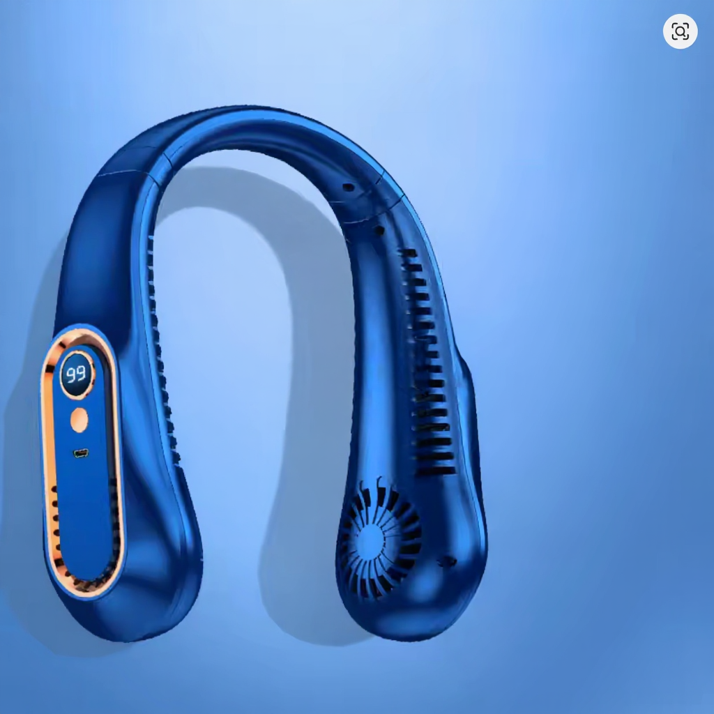BreezeLoop Blue hands-free neck fan
